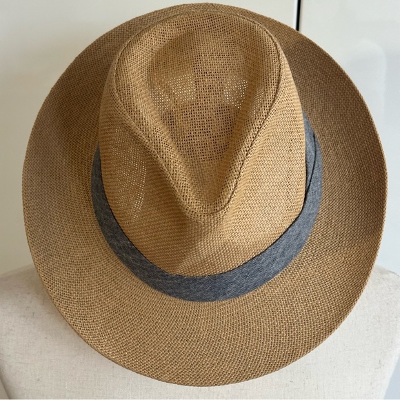 Stylish Tan and Gray Fedora Hat - Picture 1 of 5